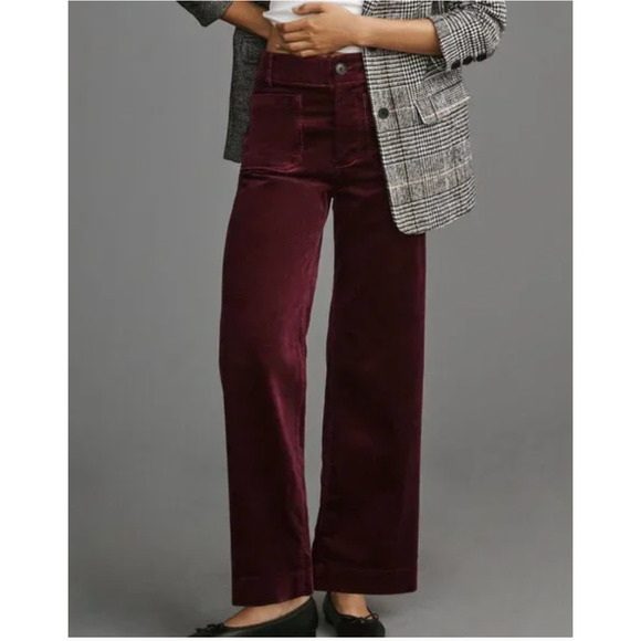 Anthropologie Colette Corduroy Full-Length Wide-Leg Pants Maeve 24 - Picture 1 of 6